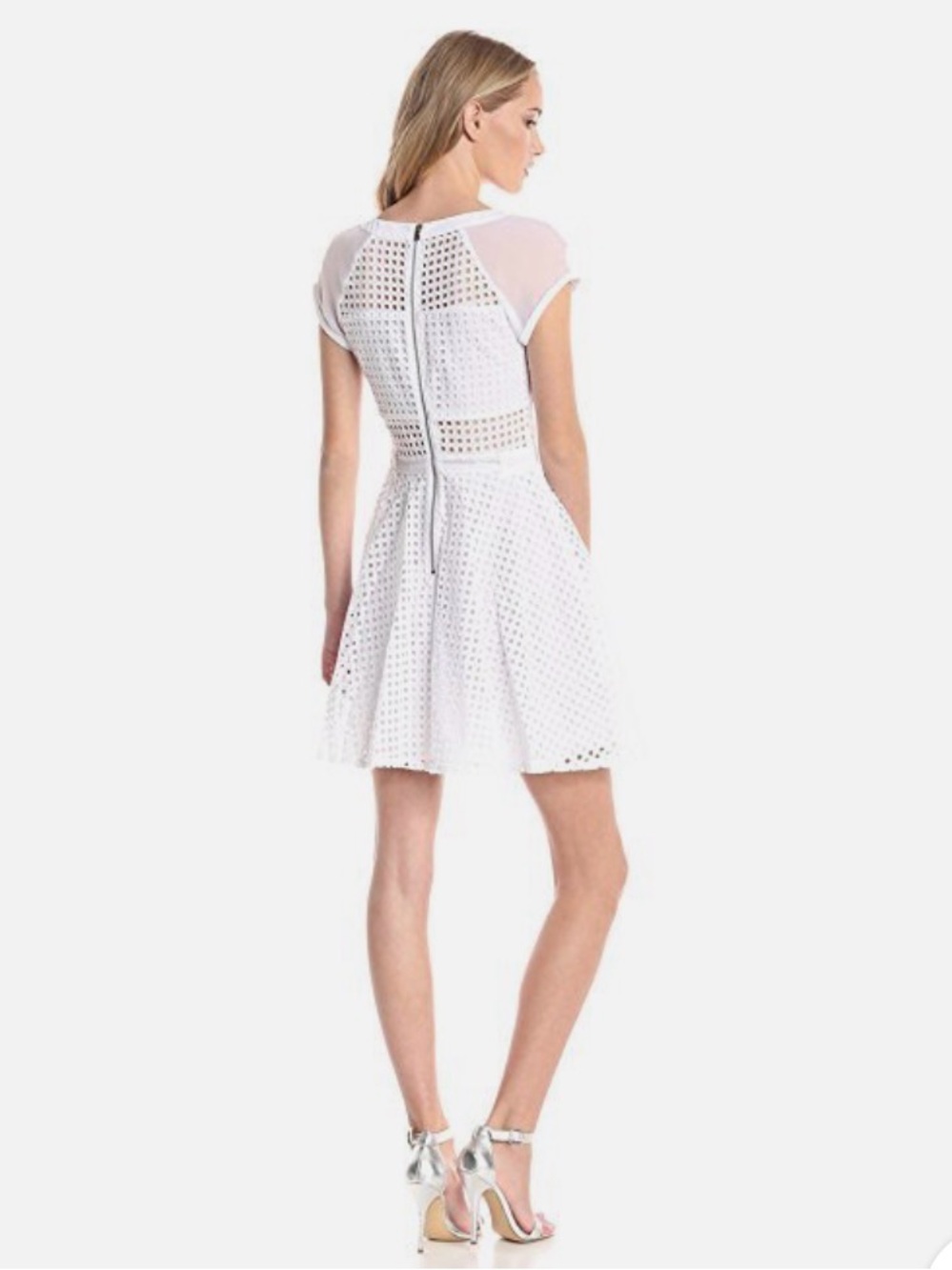 Sam Edelman White Eyelet Fit & Flare Mini Dress
